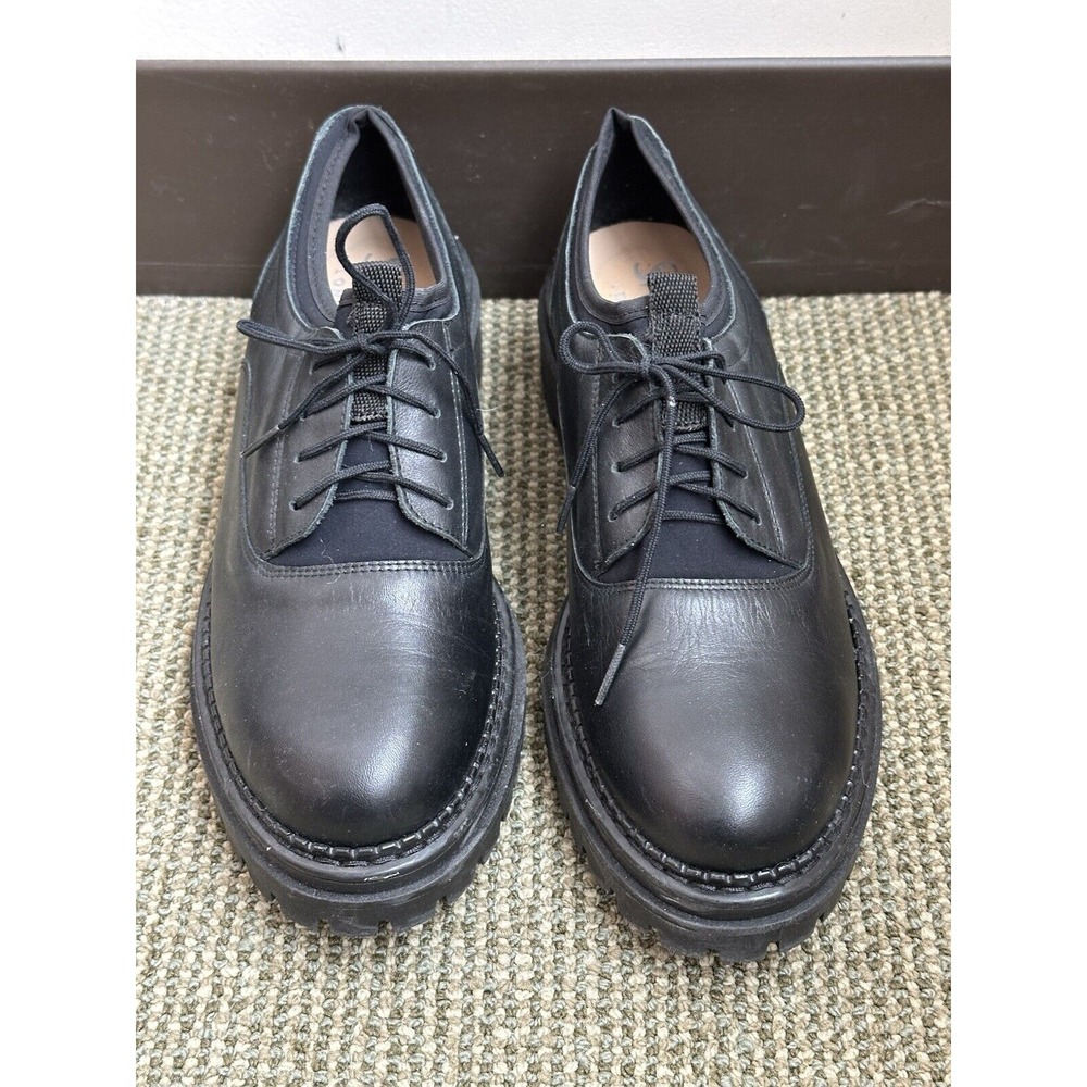 Shelly's London, Black Oxford Leather‎ Shoes, Unisex Men's 7/Women's 8.5
